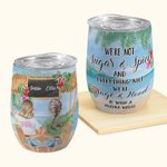 Vaso de Vino Personalizado We Are Sage And Hood And Wish A Mufuka Would Soul Sister Gift Apto para Líquidos Fríos y Calientes 1
