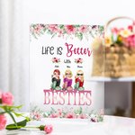 Personalized Life is Better with Besties Acrylic Plaque Friendship Home Decor for Best Friends