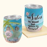 Vaso de Vino Personalizado No Hermanas de Sangre Sino de Corazón Summer Girl Soul Sister Gift Friendship Gift