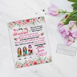 Plaque acrylique personnalisée pour l'amitié BBF Merci Décoration de la maison