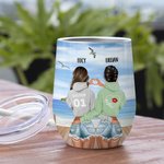 Personlig strandflicka Vi är Sage och Hood och önskar att en Mufuka skulle 12oz återanvändbar vinbehållare för vin kaffe cocktails Champaign 4
