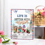 Henkilökohtainen elämä on parempaa Besties akryyli plaketti Desk Ornamentti Syntymäpäivä Ystävyys lahja Besties paras ystävä