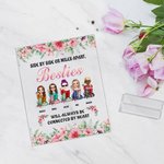 Personalized Side By Side Or Miles Apart Heart Acrylic Plaque Long Distance Friendship Gift for Women