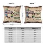 Couvre oreiller personnalisé Let's Sit By The Campfire And Watch People Park Their Campers Anniversary Birthday Gift for Camping Couple Sofa Decor