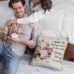 Personalizado I Want To Hold Your Hand At 80 And Say Baby Let's Go Camping Throw Pillow Cover Anniversary Gift for Camping Couple Home Decoration
