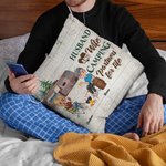 Personalizado Marido y Mujer Camping Socios para la Vida Funda de Almohada Camping Regalo para Pareja Esposa Decoración del Hogar