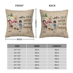 Personalizado La vida es mejor cuando estás de camping Funda de almohada de lanzamiento Cumpleaños Aniversario Regalo para Camping Pareja Dormitorio Decoración