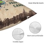 Couvre oreiller personnalisé Let's Sit By The Campfire And Watch People Park Their Campers Anniversary Birthday Gift for Camping Couple Sofa Decor