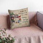 I Want To Hold Your Hand At 80 And Say Baby Let's Go Camping Throw Pillow Cover Anniversary Birthday Gift for Camping Couple Sofa Decor