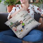 La vida es mejor cuando estás de acampada Funda de cojín personalizada Regalo de cumpleaños y San Valentín para parejas de acampada Decoración del hogar
