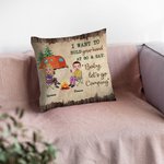 Personalized I Want To Hold Your Hand At 80 And Say Baby Let's Go Camping Throw Pillow Cover Gift for Camping Couple Home Decoration