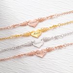 Bracelet personnalisé de breloques d'ailes d'ange pour la perte d'un bébé Bijoux commémoratifs Cadeau de fausse couche pour elle
