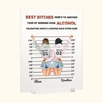 Plaque acrylique personnalisée Best Bitches Tolerating Idiots And Keeping Each Other Sane Plaque Best Friend Gift Home Decoration