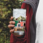 Vaso de vacaciones de 20oz personalizado Family Adventure Is Out There Let's Find It Camping Quotes para uso diario Regalo de cumpleaños familiar