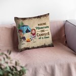 Personalised Making Memories One Campsite At A Time Throw Pillow Cover Camping Couple Gift Home Decoration