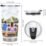 Personligt hem är där vi parkerar det Camping citat familj 20oz tumbler för varma och kalla drycker daglig användning