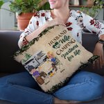 Funda de cojín personalizada para marido y mujer que acampan juntos por toda la vida Regalo de cumpleaños para parejas que acampan Decoración del hogar