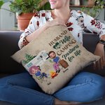 Funda de Almohada Personalizada Marido y Mujer Compañeros de Camping de por Vida Regalo para Pareja de Camping Decoración del Salón