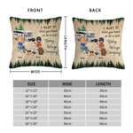 Personalised I Want To Hold Your Hand At 80 And Say Baby Let's Go Camping Throw Pillow Cover Gift for Camping Couple Bedroom Decor