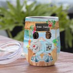 Henkilökohtainen Tyttöjen Matka Rakastan Sinua Rannalle Ja Takaisin 12oz Viini Tumbler Viini Kahvi Cocktailit Champaign Parhaat Ystävät Lahja