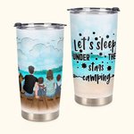 Vaso Personalizado Mar Playa Familia con Mascota Camping Citas 20oz Vaso Vacacional para Bebidas Calientes y Frias Regalo de Cumpleaños Regalo de Aniv 1