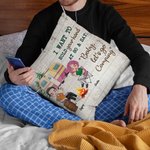 Personalizado I Want To Hold Your Hand At 80 And Say Baby Let's Go Camping Throw Pillow Cover Anniversary Gift for Camping Couple Home Decoration