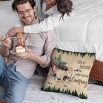 Gepersonaliseerde Life Is Better When You're Camping Kussenhoes Verjaardag Verjaardagscadeau voor Camping Couple Lover Sofa Decor