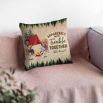 Personalized Apparently We Are Trouble Together Who Knew Throw Pillow Cover Camping Gift for Couple Home Decoration