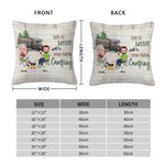 La vida es mejor cuando estás de acampada Funda de cojín personalizada Regalo de cumpleaños y San Valentín para parejas de acampada Decoración del hogar