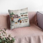 Personalizado Marido y Mujer Camping Socios para la Vida Funda de Almohada Camping Regalo para Pareja Esposa Decoración del Hogar