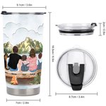 Personalized Family Dog Let's Sleep Under The Stars Camping Quotes 20oz Tumbler Vacation Birthday Anniversary Gift for Family Friends Pet Lovers