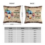 Personalised Making Memories One Campsite At A Time Throw Pillow Cover Camping Couple Gift Home Decoration