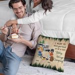 Personalised I Want To Hold Your Hand At 80 And Say Baby Let's Go Camping Throw Pillow Cover Gift for Camping Couple Bedroom Decor