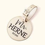Gepersonaliseerde set van 2 verborgen adres sleuf Bagagelabels voor bruid en bruidegom paar bruiloft jubileum cadeau Valentijnsdag cadeau huwelijksrei