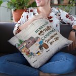 Personalizado Marido y Mujer Camping Socios para la Vida Funda de Almohada Camping Regalo para Pareja Esposa Decoración del Hogar