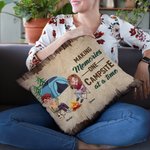 Personalised Making Memories One Campsite At A Time Throw Pillow Cover Camping Couple Gift Home Decoration