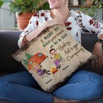 Personalized I Want To Hold Your Hand At 80 And Say Baby Let's Go Camping Throw Pillow Cover Gift for Camping Couple Home Decoration