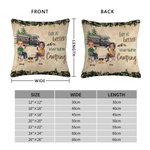 Personalizado La vida es mejor cuando estás de camping Funda de almohada Regalo de cumpleaños para Camping Pareja Esposa Decoración del hogar