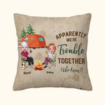 Personalizado Aparentemente Tenemos Problemas Juntos Quién lo Sabía Funda de Almohada Regalo de Cumpleaños Aniversario para Camping Pareja Decoración del Hogar