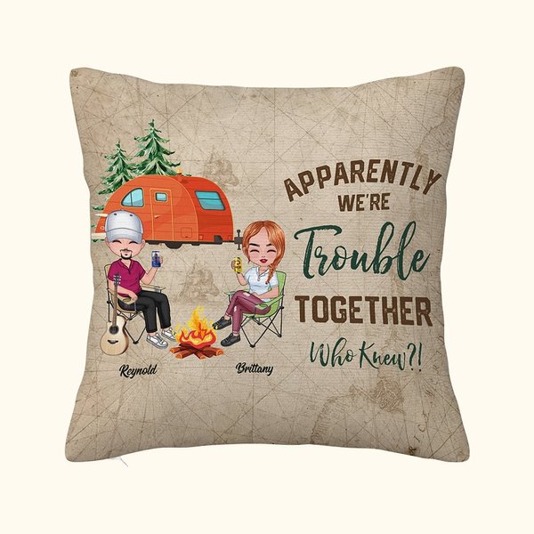 Personalizado Aparentemente Tenemos Problemas Juntos Quién lo Sabía Funda de Almohada Regalo de Cumpleaños Aniversario para Camping Pareja Decoración del Hogar