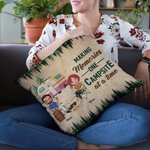Personalized Making Memories One Campsite At A Time Throw Pillow Cover Christmas Birthday Gift for Camping Lover Home Sofa Decor