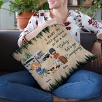 Personalised I Want To Hold Your Hand At 80 And Say Baby Let's Go Camping Throw Pillow Cover Gift for Camping Couple Bedroom Decor