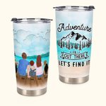 Cadeau d'anniversaire personnalisé pour la famille, l'aventure, le camping, la mer, la plage, le gobelet 20oz pour les boissons chaudes et froides
