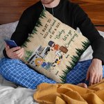 Personalised I Want To Hold Your Hand At 80 And Say Baby Let's Go Camping Throw Pillow Cover Gift for Camping Couple Bedroom Decor