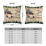 Gepersonaliseerde Life Is Better When You're Camping Kussenhoes Verjaardag Verjaardagscadeau voor Camping Couple Lover Sofa Decor