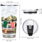 Vaso de vacaciones de 20oz personalizado Family Adventure Is Out There Let's Find It Camping Quotes para uso diario Regalo de cumpleaños familiar