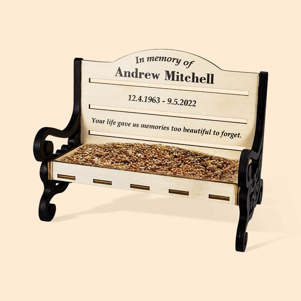 Personalised Memorial Bench Bird Feeder with Suction Cups Yard Porch Decoration Sympathy Gift