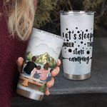 Personalized Family Dog Let's Sleep Under The Stars Camping Quotes 20oz Tumbler Vacation Birthday Anniversary Gift for Family Friends Pet Lovers