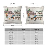 Personalizado Marido y Mujer Camping Socios para la Vida Funda de Almohada Camping Regalo para Pareja Esposa Decoración del Hogar
