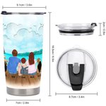 Cadeau d'anniversaire personnalisé pour la famille, l'aventure, le camping, la mer, la plage, le gobelet 20oz pour les boissons chaudes et froides